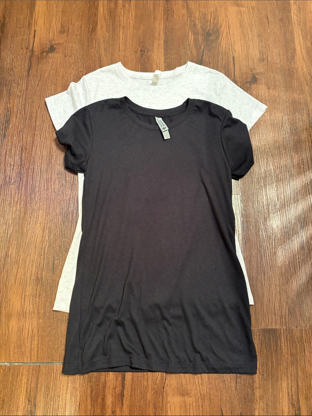 Next Level Apparel Women's Short Sleeve 2 Crew Tees - Black & Light sz M
